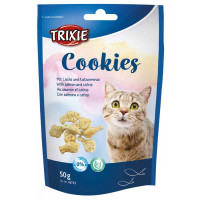 Ласощі, Trixie Cookies, для кішок, лосось / котяча м'ята, 50 г Ласощі, Trixie Cookies, для кішок, лосось / котяча м'ята, 50 г