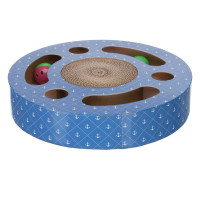 Драпак-барабан Trixie, для кошек, картонный, 33×5.5 см, синий Драпак-барабан Trixie, для кошек, картонный, 33×5.5 см, синий