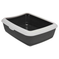 Туалет с рамкой Trixie Classic, для кошек, 47×37×15 см, светло-серый
