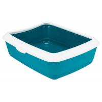 Туалет с рамкой Trixie Classic, для кошек, 37×15×47 см, бирюза/белый Туалет с рамкой Trixie Classic, для кошек, 37×15×47 см, бирюза/белый
