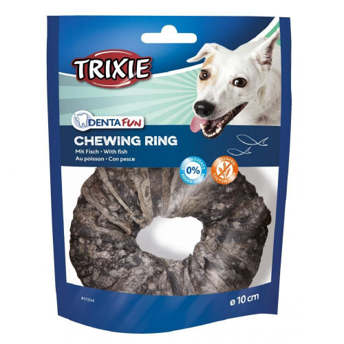 Жувальне кільце Trixie Denta Fun для собак, з рибою, 10 см, 110 г