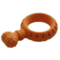 Игрушка AnimAll GrizZzly для собак, сережка, оранжевая, 17.4×6.5 см