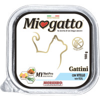Влажный корм Morando MioGatto Gattini Kitten Veal для котят. с телятиной, 100 г Влажный корм Morando MioGatto Gattini Kitten Veal для котят. с телятиной, 100 г