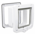 Дверцята Trixie 4-Way Flap Door with Tunnel для котів, з додатковими елементами, білі, 20×22 см