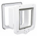 Дверцята Trixie 4-Way Flap Door with Tunnel для котів, з додатковими елементами, білі, 20×22 см