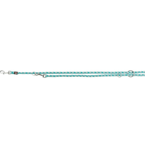 Повідець-перестібка Trixie Cavo Reflect Adjustable Lead для собак, світловідбиваючий, розмір S-M, 2 м/12 мм, океан