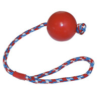 Игрушка Croci литой мяч на веревке, для собак, резина, 6.5 см Игрушка Croci литой мяч на веревке, для собак, резина, 6.5 см