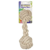 Игрушка Croci Eco канат грейфер гантеля, для собак, котон/сезаль, 5×30 см Игрушка Croci Eco канат грейфер гантеля, для собак, котон/сезаль, 5×30 см
