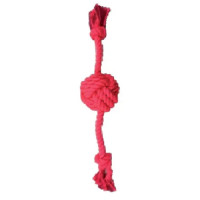 Игрушка Croci Juice канат с узловым мячиком, для собак, малиновый, 38 см Игрушка Croci Juice канат с узловым мячиком, для собак, малиновый, 38 см