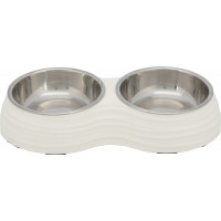 Миска двойная Trixie, для собак, 0.2 л, 11 см, белый Миска двойная Trixie, для собак, 0.2 л, 11 см, белый