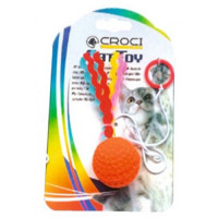 Игрушка Croci мяч на резинке, для котов, 4 см