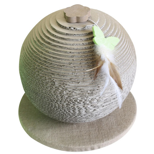 Кігтеточка Croci Papercat Sphere сфера на підставці, для котів, гофракартон, 30×30×33 см