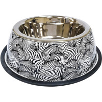 Миска Croci Animalier Zebra для собак, нержавейка с резиновым основанием, 370 мл, 20 см Миска Croci Animalier Zebra для собак, нержавейка с резиновым основанием, 370 мл, 20 см