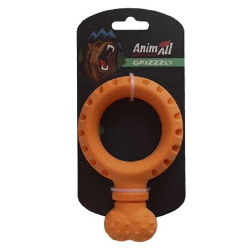 Іграшка AnimAll GrizZzly для собак, сережка, помаранчева, 17.4 × 6.5 см