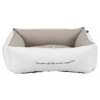 Лежак Trixie Pet's Home для собак, бело-коричневый, 80×60 см Лежак Trixie Pet's Home для собак, бело-коричневый, 80×60 см