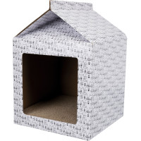 Дом-драпак Trixie Scratching House для кошек, картонный, белый, 34×48×34 см Дом-драпак Trixie Scratching House для кошек, картонный, белый, 34×48×34 см