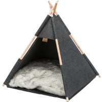 Лежак-вігвам Trixie Tipi для котів, антрацит, 55×65×55 см Лежак-вігвам Trixie Tipi для котів, антрацит, 55×65×55 см