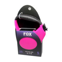 Поводок-рулетка Fox для собак до 25 кг, розовый, 5 м Поводок-рулетка Fox для собак до 25 кг, розовый, 5 м