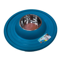 Миска Georplast Volcano для собак, с ковриком антигрязь, бирюзовый, 36 см