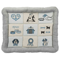 Лежак Trixie Patchwork для кошек, с принтом, серый, 70×50 см