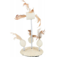 Игрушка Trixie мячи с перьями на пружинах, для кошек, 15x30 см