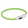 Ошейник Trixie USB для кошек, светящийся, зелёный, 35 см, 7 мм