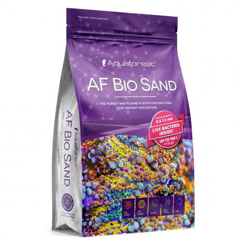 Песок для морского аквариума Aquaforest AF Bio Sand, светлый, 7.5 кг