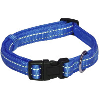Ошейник Croci Soft Reflective для собак, светоотражающий, нейлон, синий, 30-45×1.5 см Ошейник Croci Soft Reflective для собак, светоотражающий, нейлон, синий, 30-45×1.5 см