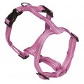 Шлея H-образна Croci Soft Reflective для собак, світловідбиваючі, нейлон, рожева, 2.5×65-80 см