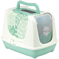 Туалет-домик, с угольным фильтром Moderna Trendy Cat Eden, для кошек, зеленый, 50×39×39 см