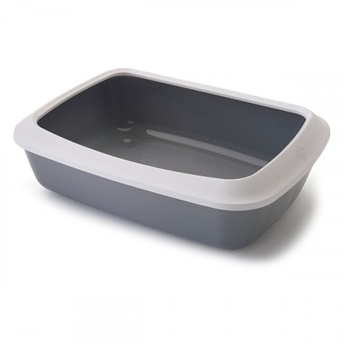 Туалет з бортиком Savic Iriz Cat Litter Tray, для кішок, сірий, 50 × 37 × 13 см