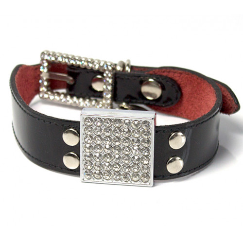 Нашийник Shiboo Jet Black для собак, чорний, 2.5 × 40 см