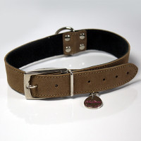 Нашийник Shiboo Suede-30 для собак, горіх, 55 см Нашийник Shiboo Suede-30 для собак, горіх, 55 см