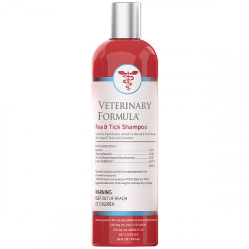 Шампунь Veterinary Formula Advanced Flea & Tick Shampoo, для собак і кішок, від бліх і кліщів 0.473 л