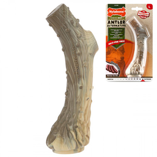 Іграшка жувальна Nylabone Extreme Chew Antler L, смак оленини, для собак до 23 кг