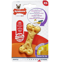 Игрушка жевательная Nylabone Extreme Chew Cheese Bone XS, вкус сыра, для собак до 7 кг Игрушка жевательная Nylabone Extreme Chew Cheese Bone XS, вкус сыра, для собак до 7 кг