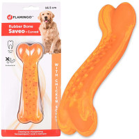 Іграшка жувальна Flamingo Rubber Saveo Curved Bone Chicken, смак курки, для собак, 16.5 × 5 см Іграшка жувальна Flamingo Rubber Saveo Curved Bone Chicken, смак курки, для собак, 16.5 × 5 см
