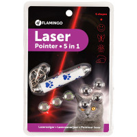 Игрушка Flamingo Laser Pointer 5-in-1 лазерная указка, для кошек Игрушка Flamingo Laser Pointer 5-in-1 лазерная указка, для кошек