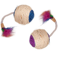 Іграшка Flamingo Bouly Sisal Ball Feather, м'яч з пір'ям, для кішок, 6 см Іграшка Flamingo Bouly Sisal Ball Feather, м'яч з пір'ям, для кішок, 6 см