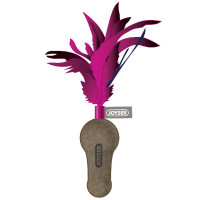 Игрушка Joyser Cat DuoBall Feather мяч с пером, для кошек, розовый, 15 см Игрушка Joyser Cat DuoBall Feather мяч с пером, для кошек, розовый, 15 см