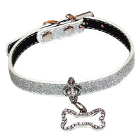 Ошейник Croci Charm со стразами, для собак, экокожа, ассорти, 1×25 см Ошейник Croci Charm со стразами, для собак, экокожа, ассорти, 1×25 см