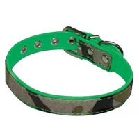 Ошейник Croci Fluo Camouflage для собак, экокожа/джинс, хаки, 26-40 см Ошейник Croci Fluo Camouflage для собак, экокожа/джинс, хаки, 26-40 см