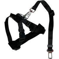 Шлея безпеки Croci Harness Safety Belt для собак, нейлон, розмір L, чорний, 70-90 см Шлея безпеки Croci Harness Safety Belt для собак, нейлон, розмір L, чорний, 70-90 см