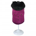 Куртка Croci Pink Velvet для собак, зима, фіолетовий, XL, 35 см