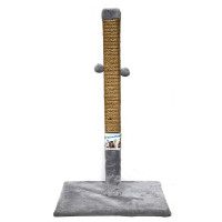 Когтеточка-столбик Пушистики для кошек, джут, серый, 80×45 см