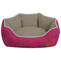 Диван Croci Cozy Fuxia для собак, овальный, розовый, 85×66×23 см