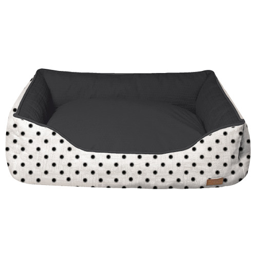 Диван Croci Cozy Impact для собак, прямокутний, чорно-білий, 70×60×20 см