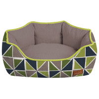 Диван Croci Cozy Ray для собак, овальний, різнокольоровий, 85×66×23 см Диван Croci Cozy Ray для собак, овальний, різнокольоровий, 85×66×23 см