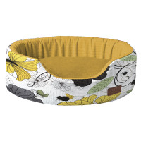 Лежак Croci Cozy Flo для собак і котів, помаранчевий, 75×60×20 см Лежак Croci Cozy Flo для собак і котів, помаранчевий, 75×60×20 см