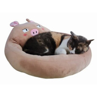 Лежак Croci Fluffy Doubt Pig для собак и кошек, бежевый, 40×25 см Лежак Croci Fluffy Doubt Pig для собак и кошек, бежевый, 40×25 см